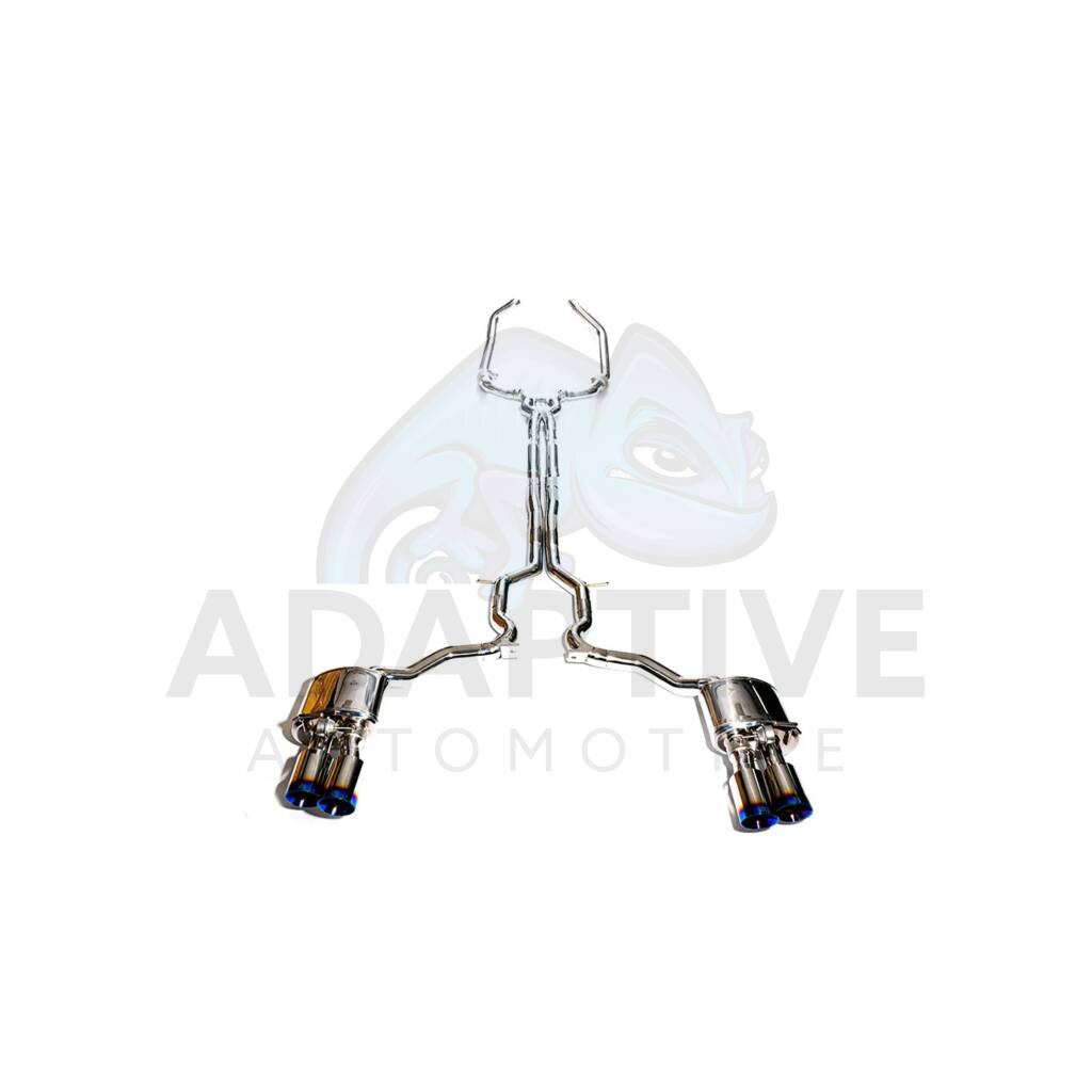 Catback with blue coated tips