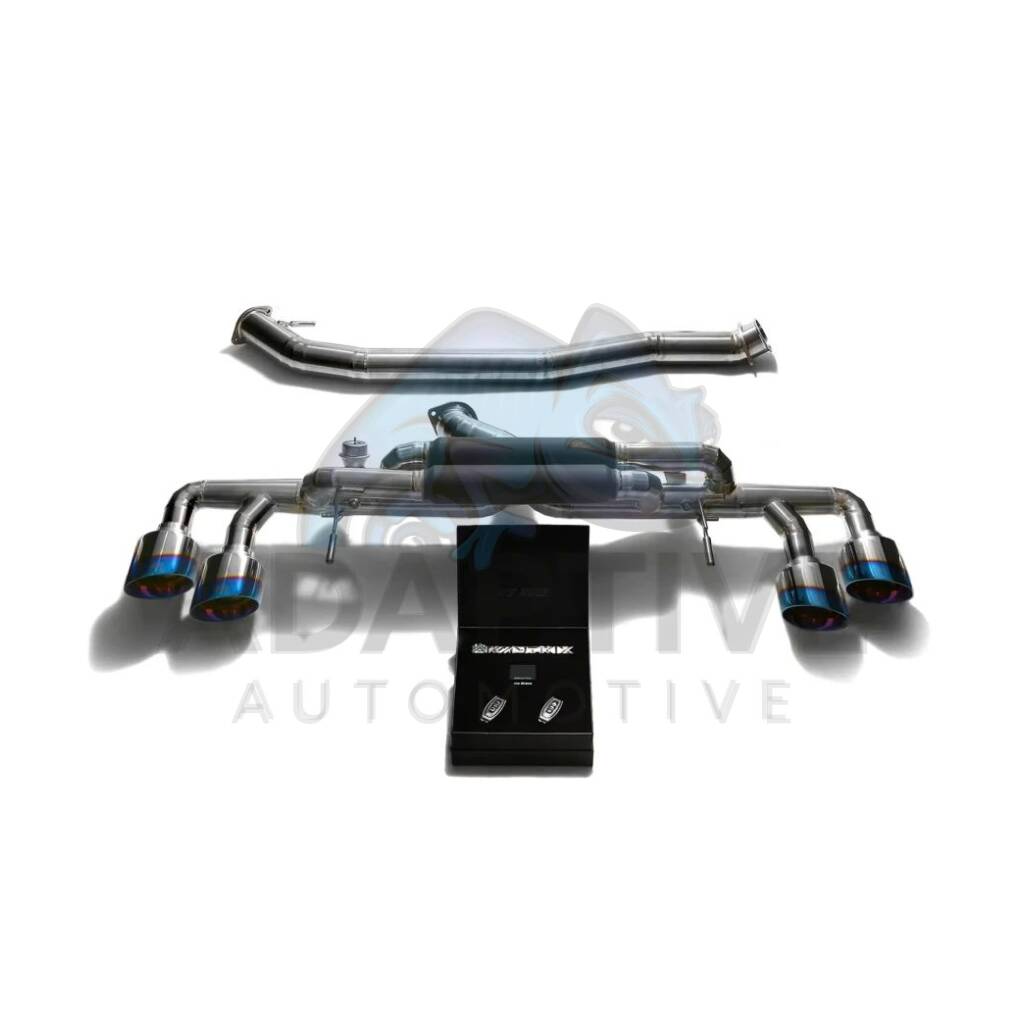 Catback with blue coated tips