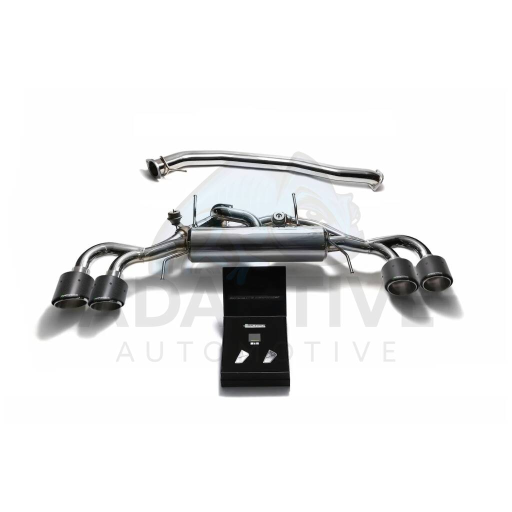 Catback with carbon tips