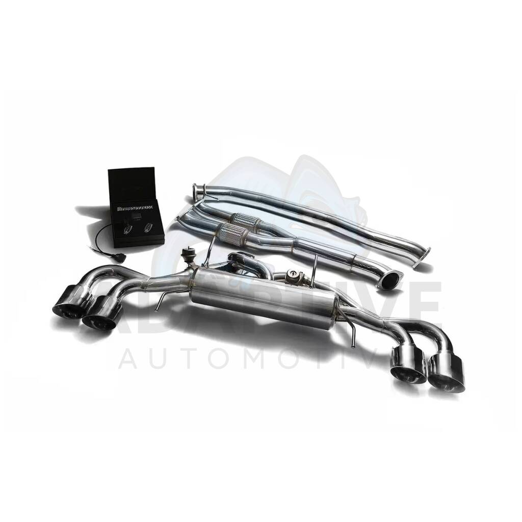 Catback with chrome tips + decat Y-pipe