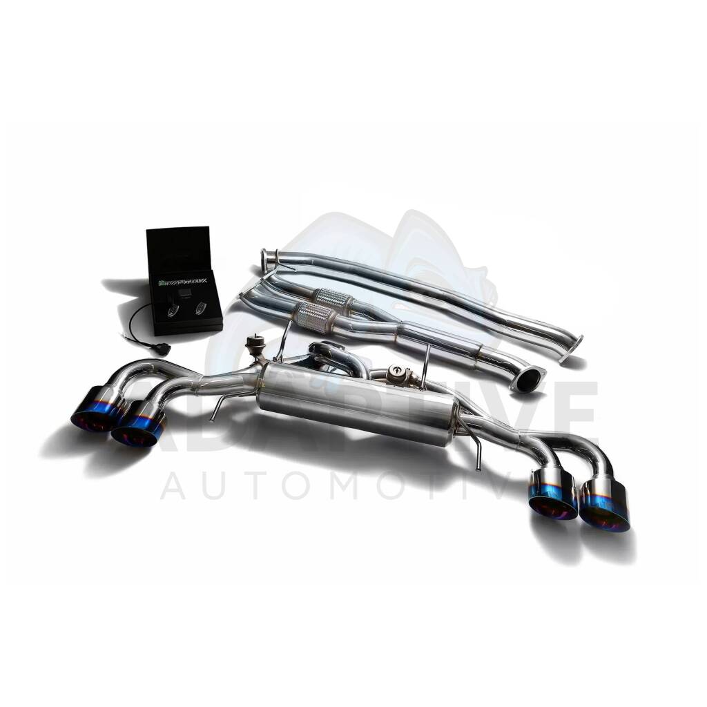 Catback with blue coated tips + decat Y-pipe
