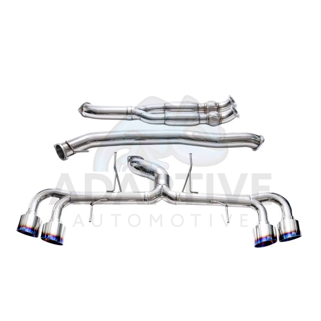 Catback with blue coated tips + decat Y-pipe (RACING EDITION)
