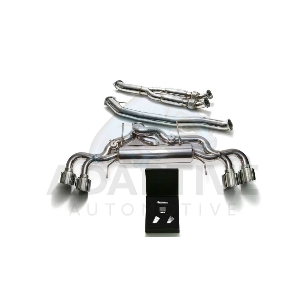 Catback (102mm) with chrome tips + decat Y-pipe (RACE MUFFLER, NO VALVES)