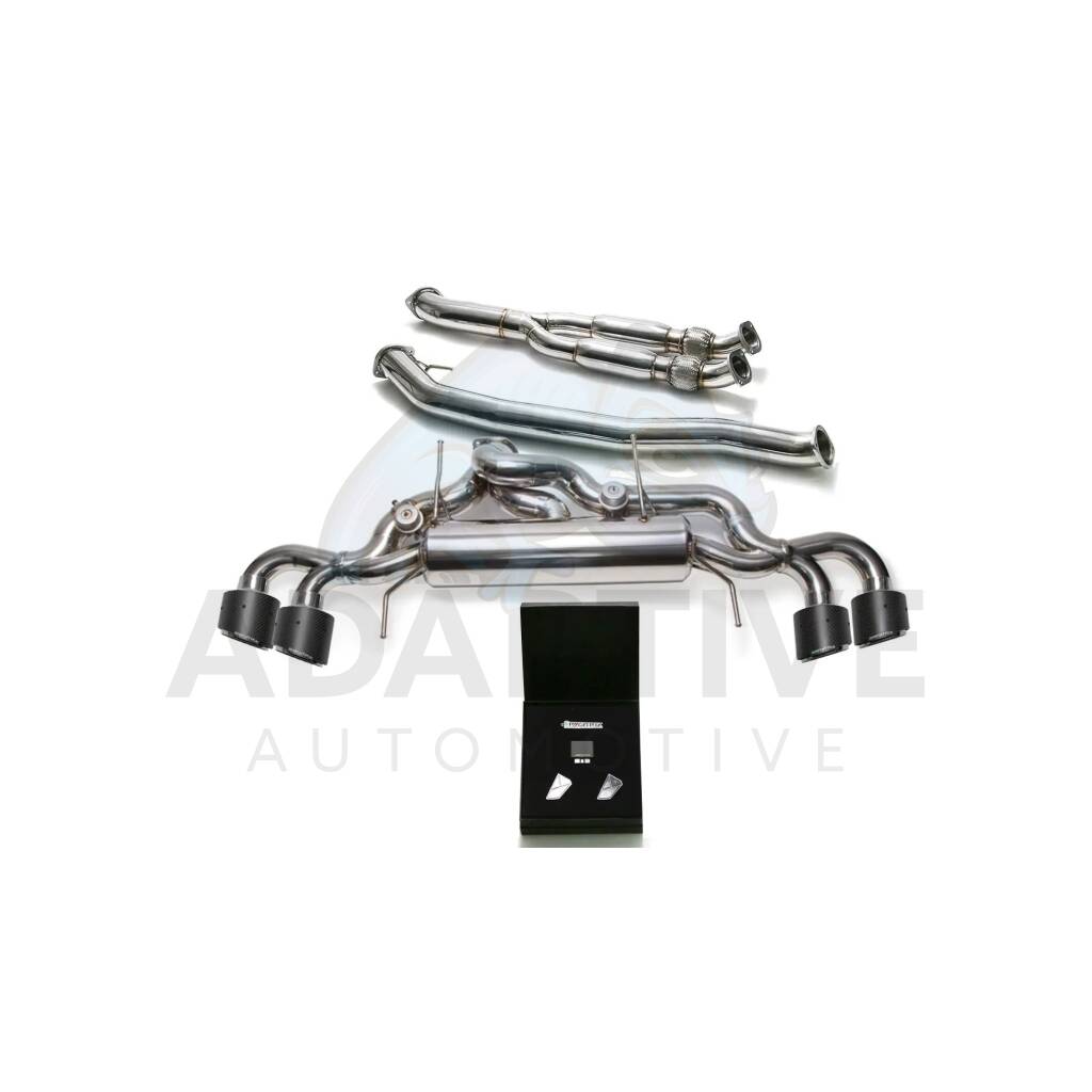 Catback (102mm) with carbon tips + decat Y-pipe (RACE MUFFLER, NO VALVES)