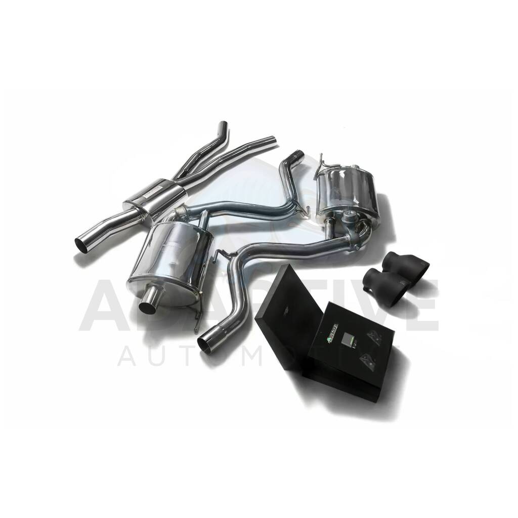 Catback with carbon tips