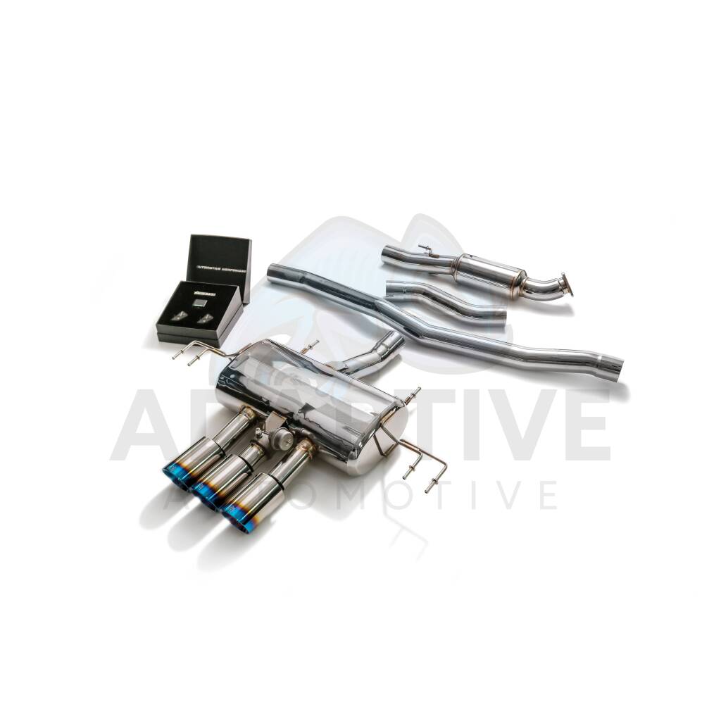 Catback with blue coated tips