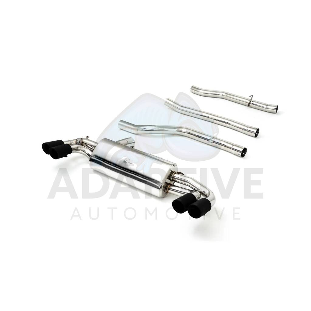 Catback with matt black tips