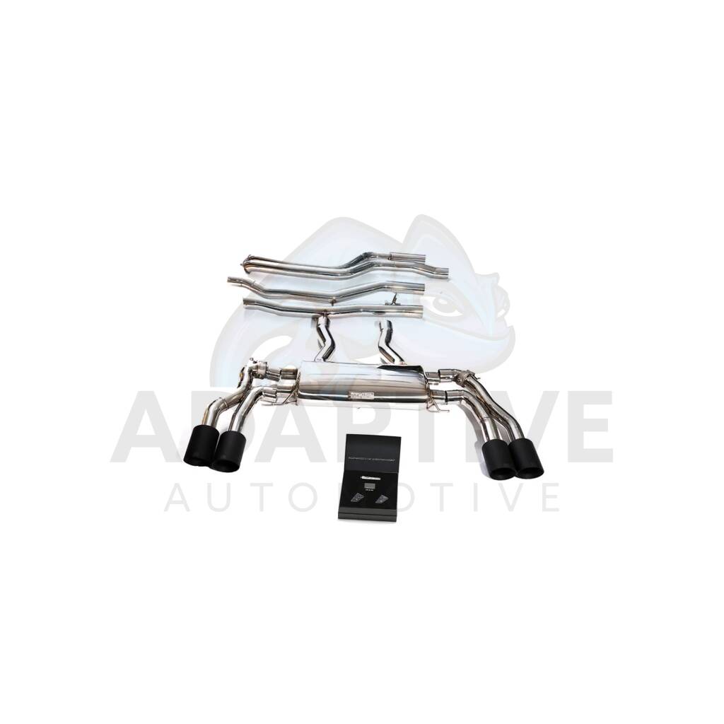 Catback with matt black tips