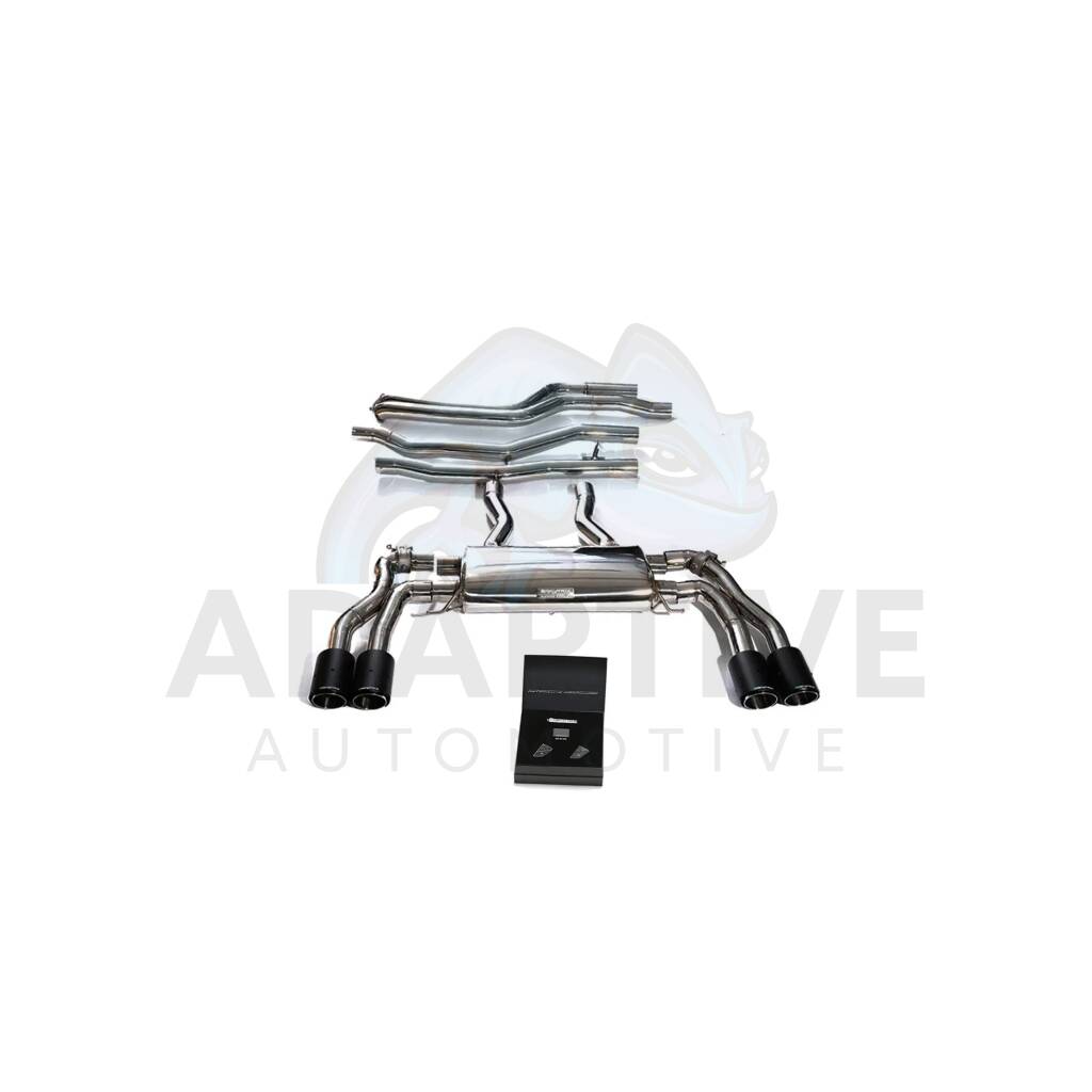 Catback with carbon tips