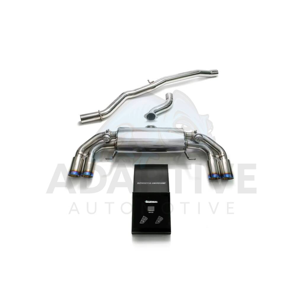 Catback with blue coated tips