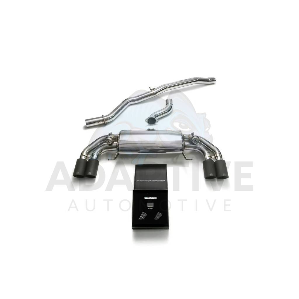 Catback with matt black tips