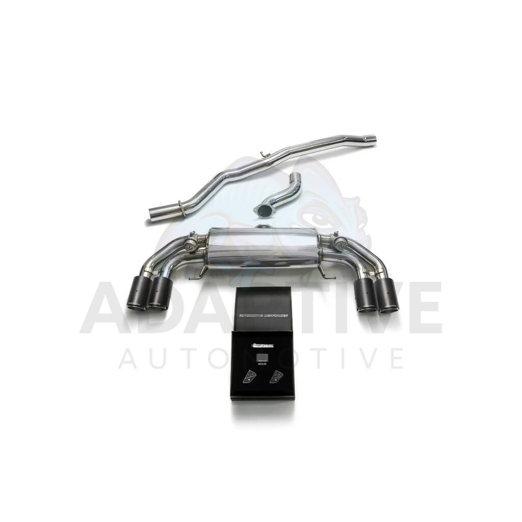 Catback with carbon tips