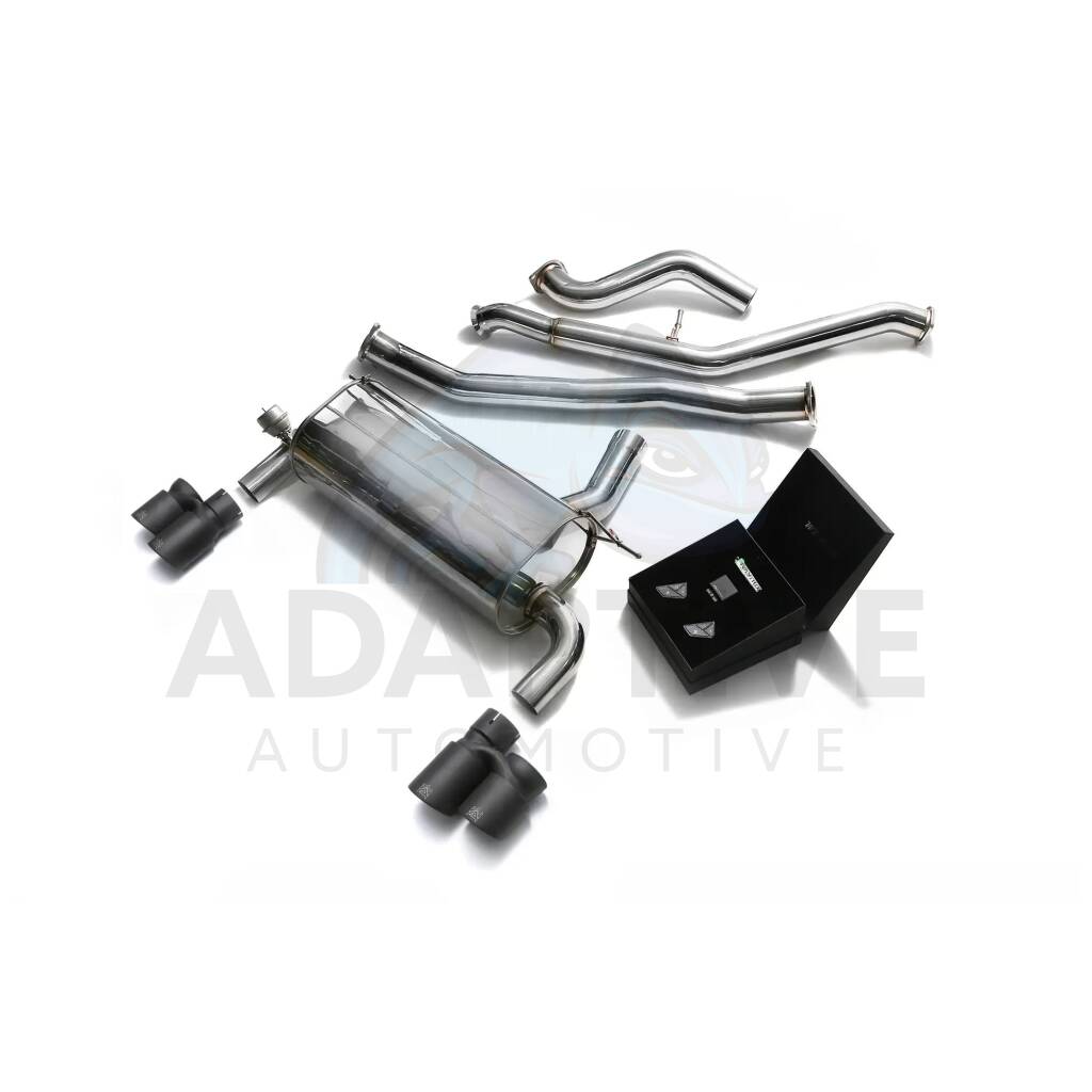 Catback with matt black tips