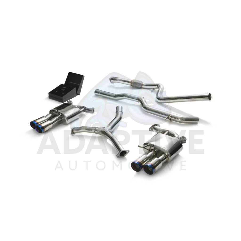 Catback with blue coated tips