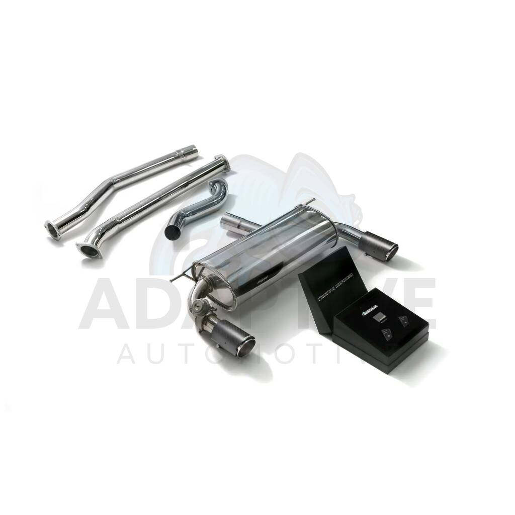 Catback with carbon tips