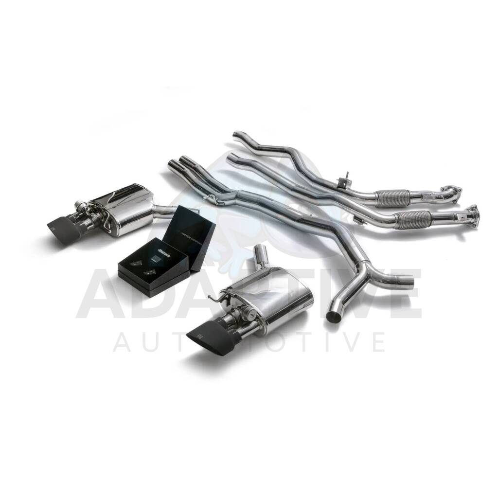 Catback with matt black tips (OBDII valve control)