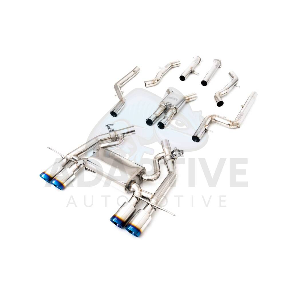 Catback with blue coated tips