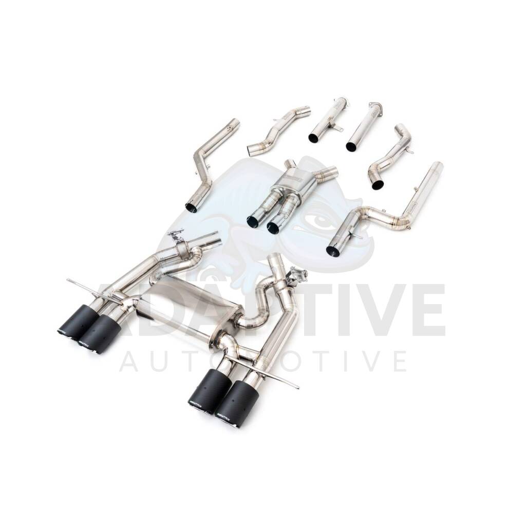 Catback with carbon tips