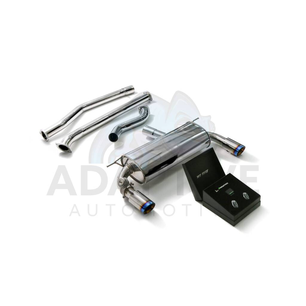 front pipe with titanium blue tips