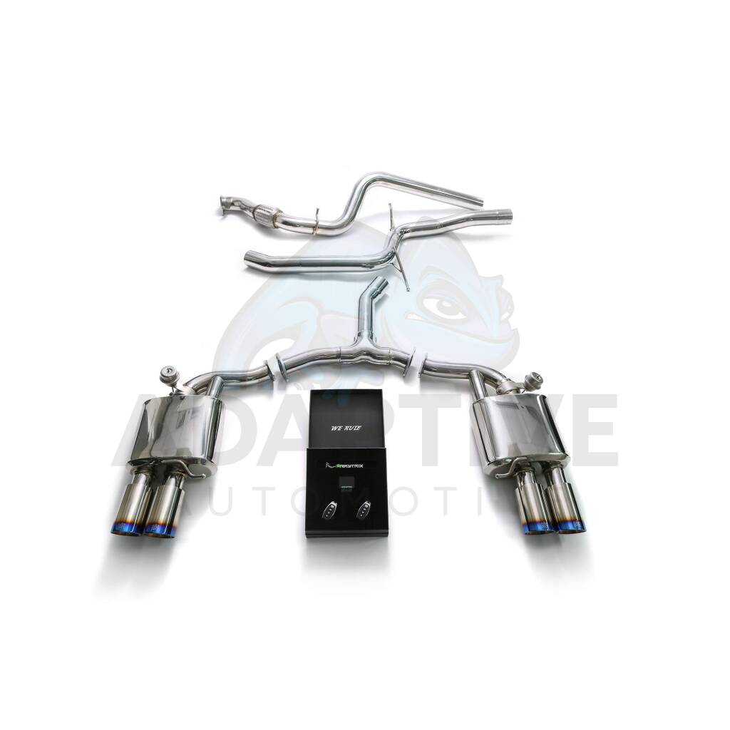 front pipe quad titanium blue tips