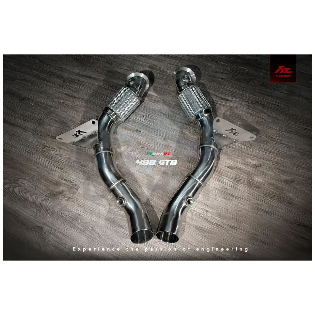 Fi Exhaust Sport 200 Cell Downpipe + Valvetronic Muffler + Standard Remote - Porsche 991.1/ 991.2 Turbo 2013-2019 (80mm Ultimate Version)