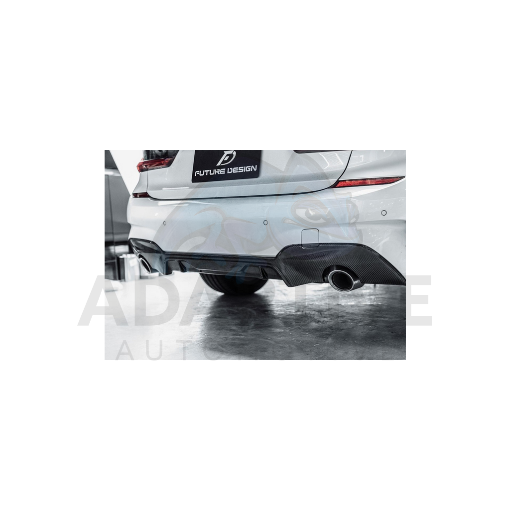 BMW G20 G21 - M performance style carbon rear Diffuser [ 320 330 Daul ]