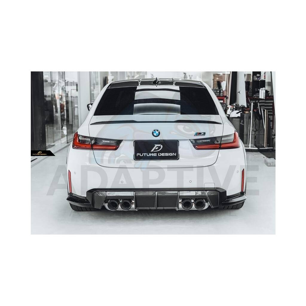 M performance style carbon rear bumper splitter