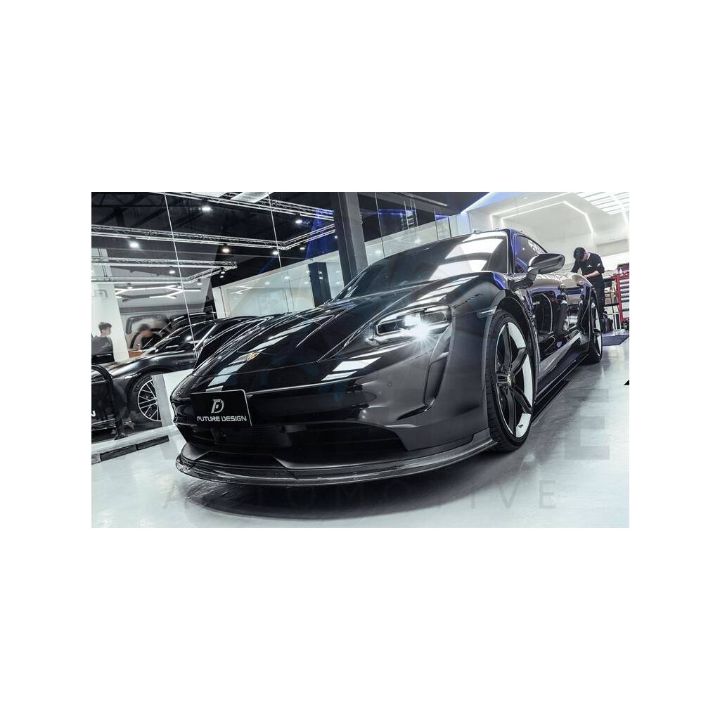 Future Design style carbon Side Skirt Splitter