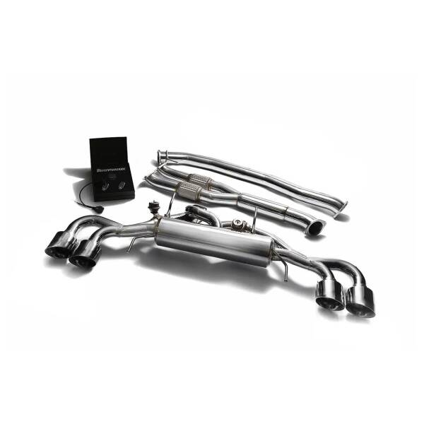 Catback with chrome tips + decat Y-pipe