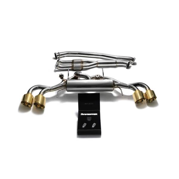 Catback with gold tips + decat Y-pipe