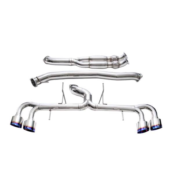 Catback with blue coated tips + decat Y-pipe (RACING EDITION)