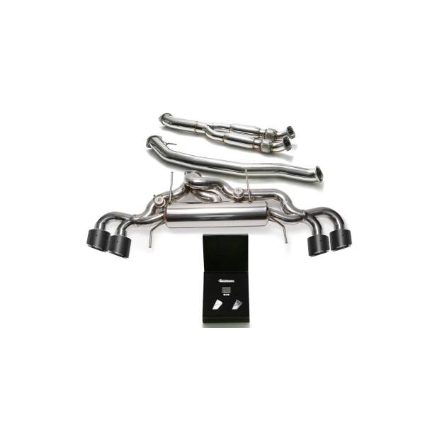 Catback (102mm) with carbon tips + decat Y-pipe (RACE MUFFLER, NO VALVES)
