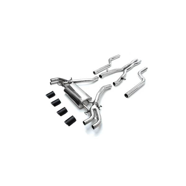 Catback with carbon tips