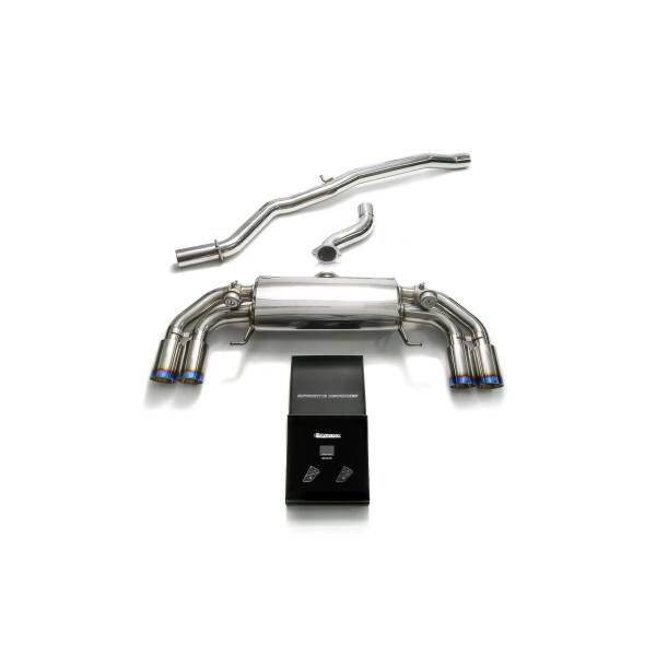 Catback with blue coated tips