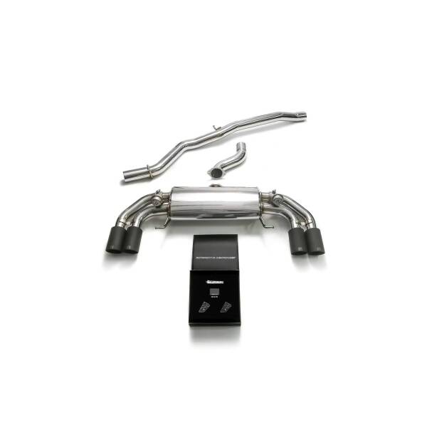 Catback with matt black tips