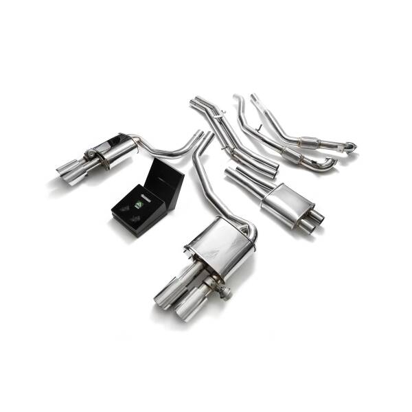 Catback with chrome tips