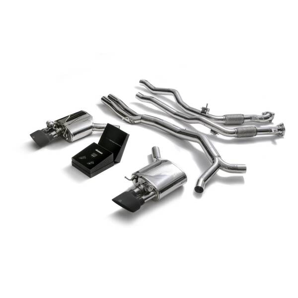 Catback with matt black tips (OBDII valve control)