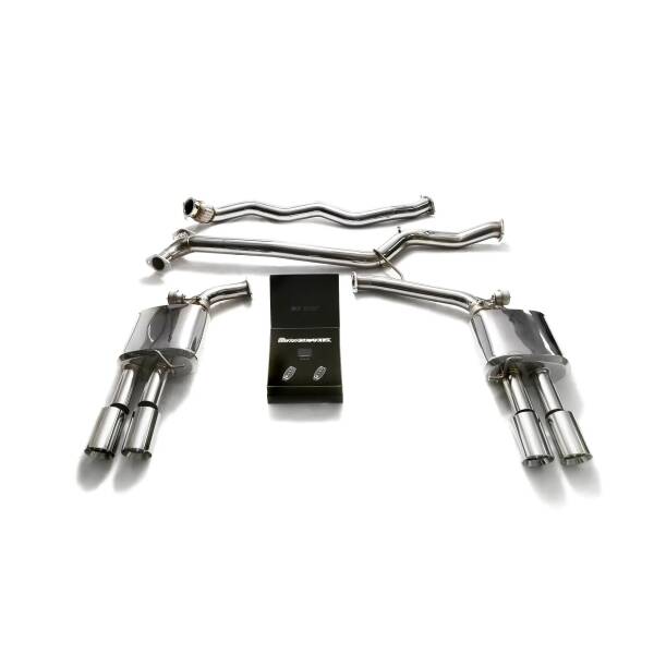 Catback with chrome tips