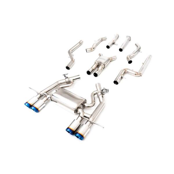 Catback with blue coated tips