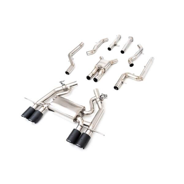 Catback with carbon tips