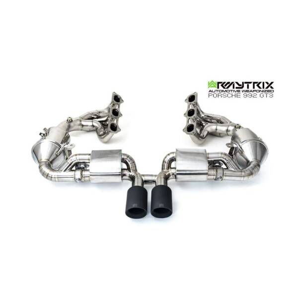 Catback with dual carbon fiberr tips