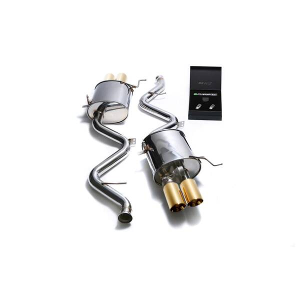 muffler with gold tips