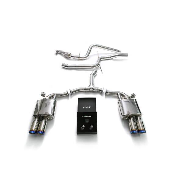 front pipe quad titanium blue tips