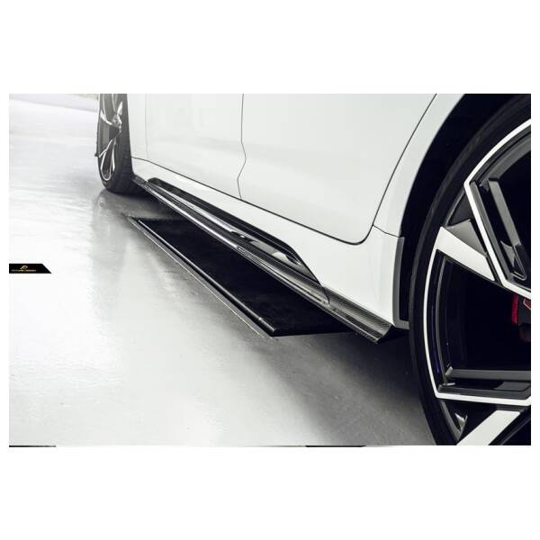 Future Design style carbon Side Skirt Splitter