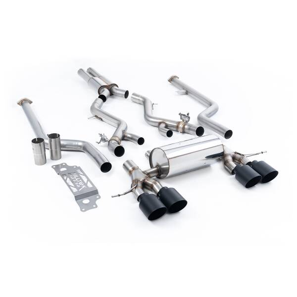 Cat-back (resonated) with black tips