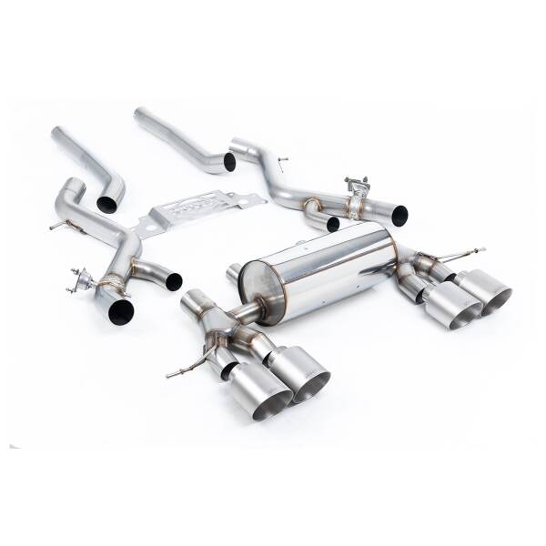 Secondary cat-back with brushed tips