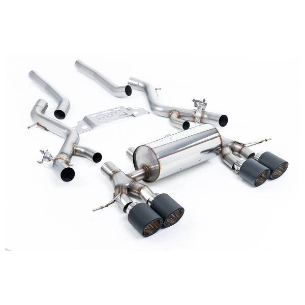 Secondary cat-back with carbon tips