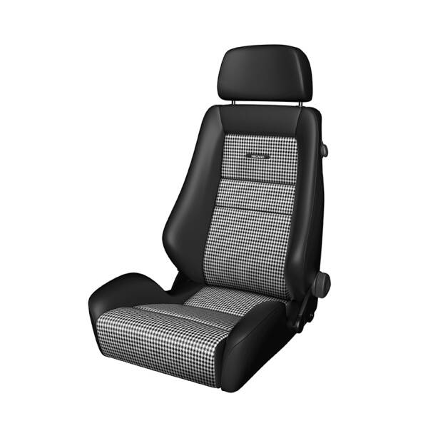 RECARO Classic LX zwart leder / Pepita