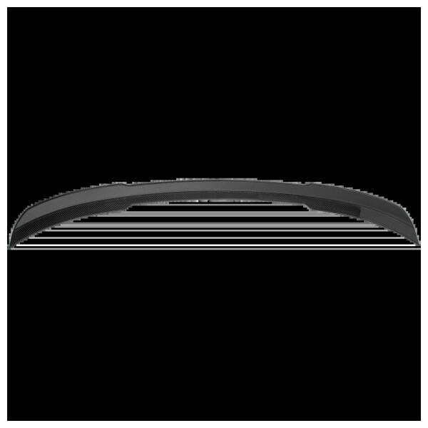 Lower Rear Lip Spoiler Visual Carbon Fibre