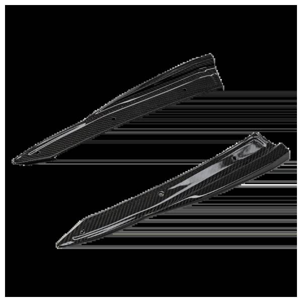 Rear Bumper Canard Set Visual Carbon Fibre